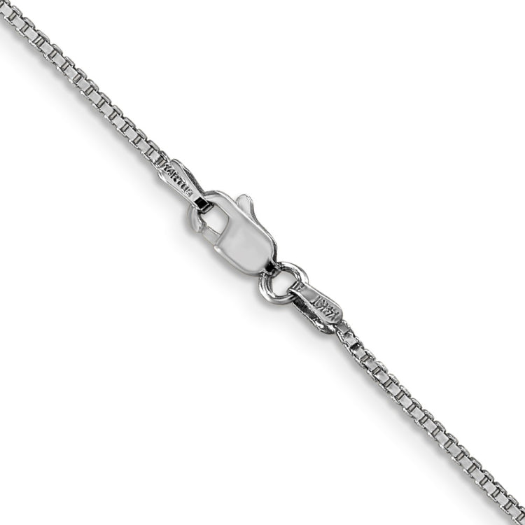 14K White Gold 18 inch 1.1mm Box with Lobster Clasp Chain 14K White Gold 18 inch 1.1mm Box with Lobster Clasp Chain