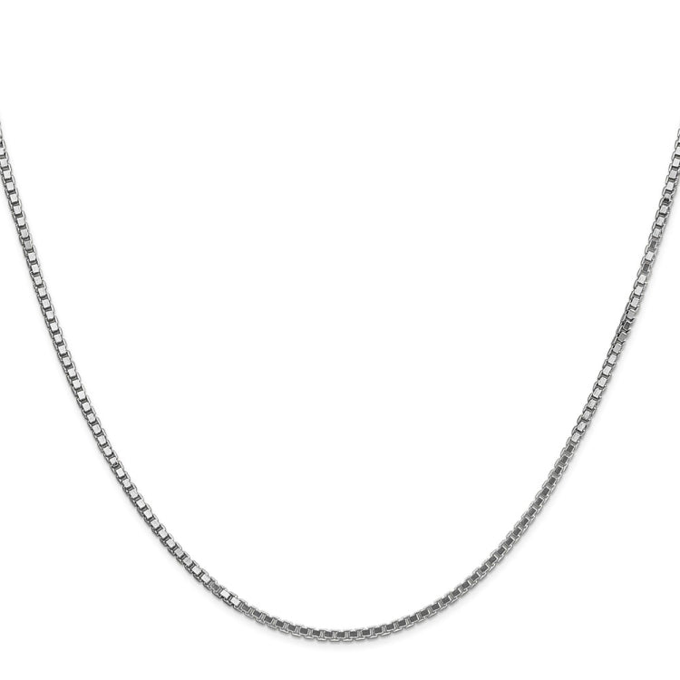 14K White Gold 20 inch 1.5mm Box with Lobster Clasp Chain 14K White Gold 20 inch 1.5mm Box with Lobster Clasp Chain