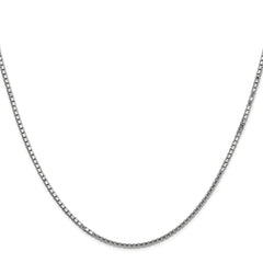 14K White Gold 20 inch 1.5mm Box with Lobster Clasp Chain 14K White Gold 20 inch 1.5mm Box with Lobster Clasp Chain
