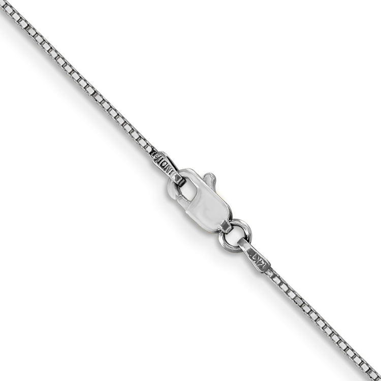 14K White Gold 20 inch .9mm Box with Lobster Clasp Chain 14K White Gold 20 inch .9mm Box with Lobster Clasp Chain