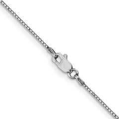 14K White Gold 20 inch .9mm Box with Lobster Clasp Chain 14K White Gold 20 inch .9mm Box with Lobster Clasp Chain