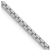 14K White Gold 20 inch 1.9mm Box with Lobster Clasp Chain