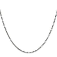 14K White Gold 20 inch 1.9mm Box with Lobster Clasp Chain 14K White Gold 20 inch 1.9mm Box with Lobster Clasp Chain
