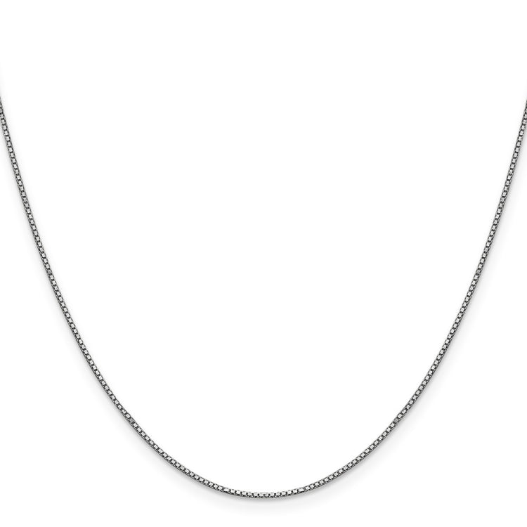 14K White Gold 22 inch .9mm Box with Lobster Clasp Chain 14K White Gold 22 inch .9mm Box with Lobster Clasp Chain