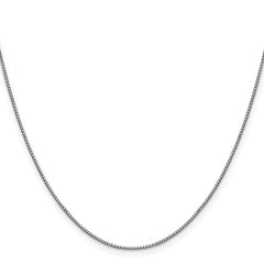 14K White Gold 22 inch .9mm Box with Lobster Clasp Chain 14K White Gold 22 inch .9mm Box with Lobster Clasp Chain