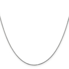 14K White Gold 20 inch .9mm Box with Spring Ring Clasp Chain 14K White Gold 20 inch .9mm Box with Spring Ring Clasp Chain