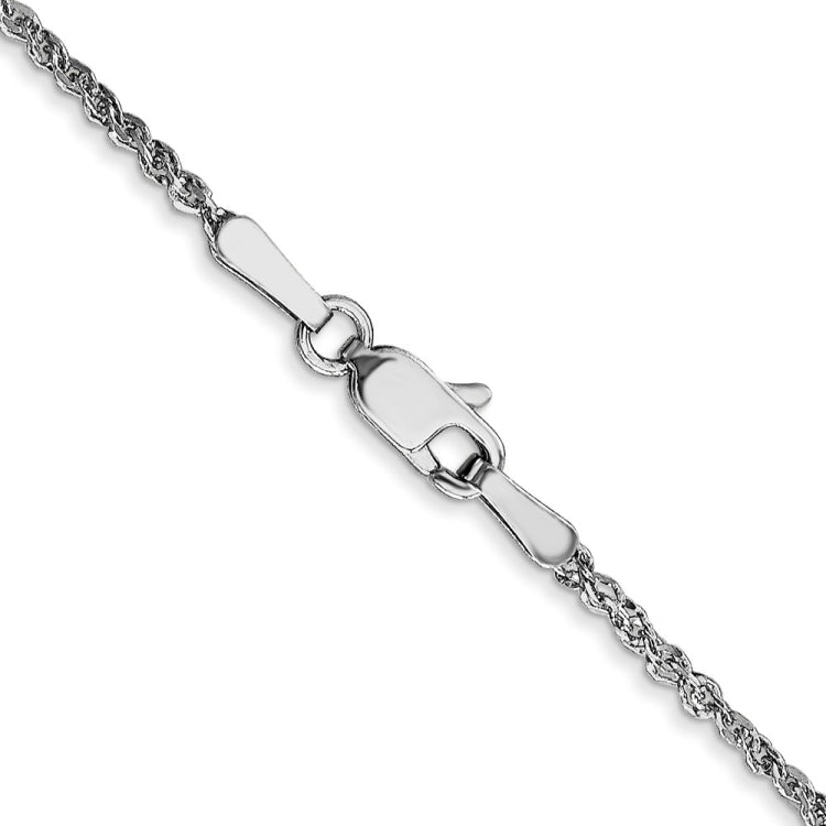 14K  White Gold 20 inch 1.7mm Ropa with Lobster Clasp Chain 14K  White Gold 20 inch 1.7mm Ropa with Lobster Clasp Chain