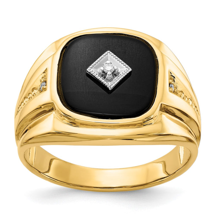 14k AA Diamond & Onyx Men's Ring 14k AA Diamond & Onyx Men's Ring