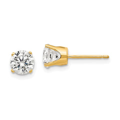 14k 5.5mm Round CZ Stud Earrings 14k 5.5mm Round CZ Stud Earrings