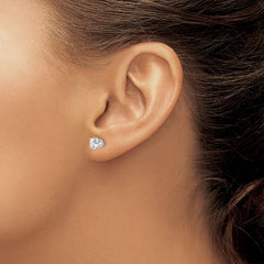 14k White Gold 5.5mm Round CZ Stud Earrings 14k White Gold 5.5mm Round CZ Stud Earrings