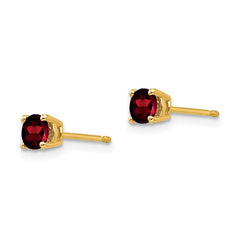 14k 4mm Round Garnet Post Earrings 14k 4mm Round Garnet Post Earrings