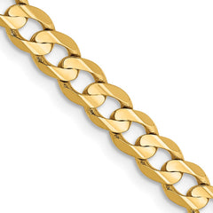 14K 22 inch 4.5mm Open Concave Curb with Lobster Clasp Chain 14K 22 inch 4.5mm Open Concave Curb with Lobster Clasp Chain