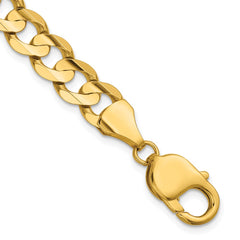 14K 8 inch 8.5mm Open Concave Curb with Lobster Clasp Bracelet 14K 8 inch 8.5mm Open Concave Curb with Lobster Clasp Bracelet