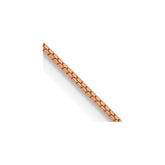 14K Rose Gold 20 inch .7mm Box Link with Lobster Clasp Chain