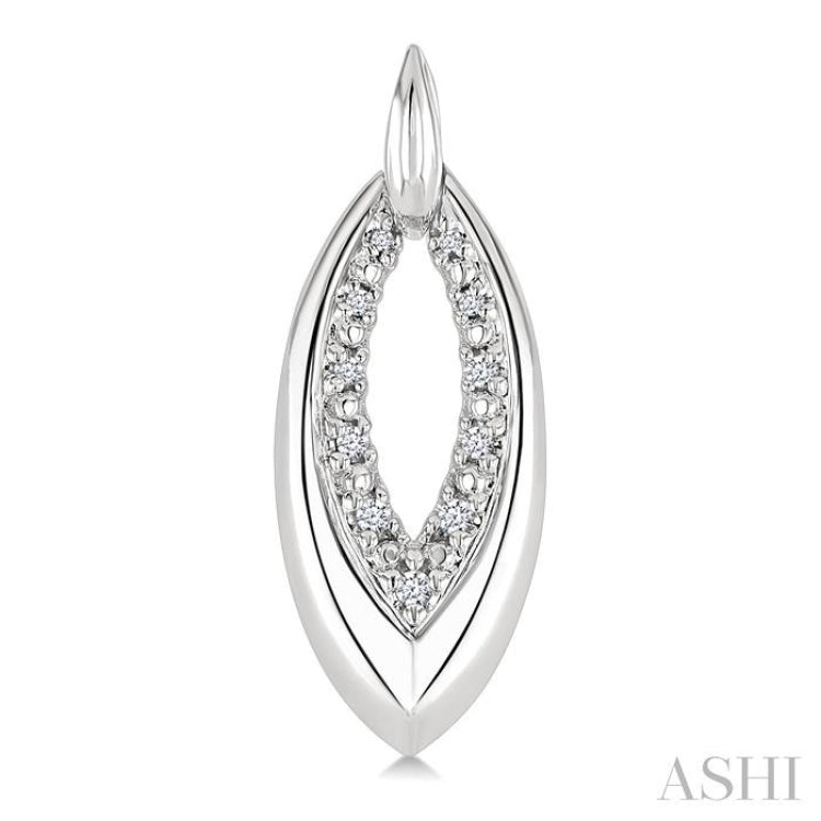 1/10 Ctw Marquise Shape Inner Link Single Cut Diamond Earrings in Sterling Silver 1/10 Ctw Marquise Shape Inner Link Single Cut Diamond Earrings in Sterling Silver