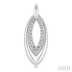 1/10 Ctw Marquise Shape Inner Link Single Cut Diamond Earrings in Sterling Silver 1/10 Ctw Marquise Shape Inner Link Single Cut Diamond Earrings in Sterling Silver