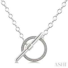 1/10 Ctw Circle Toggle Single Cut Diamond Fashion Necklace in Sterling Silver 1/10 Ctw Circle Toggle Single Cut Diamond Fashion Necklace in Sterling Silver