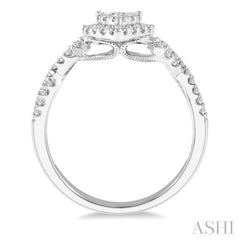 3/4 ctw Pear Shape Diamond Lovebright Ring in 14K White Gold 3/4 ctw Pear Shape Diamond Lovebright Ring in 14K White Gold