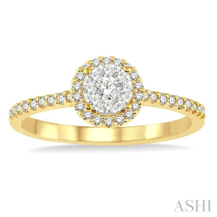 1/3 ctw Round Shape Diamond Lovebright Ring in 14K Yellow and White Gold 1/3 ctw Round Shape Diamond Lovebright Ring in 14K Yellow and White Gold