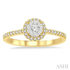 1/3 ctw Round Shape Diamond Lovebright Ring in 14K Yellow and White Gold 1/3 ctw Round Shape Diamond Lovebright Ring in 14K Yellow and White Gold
