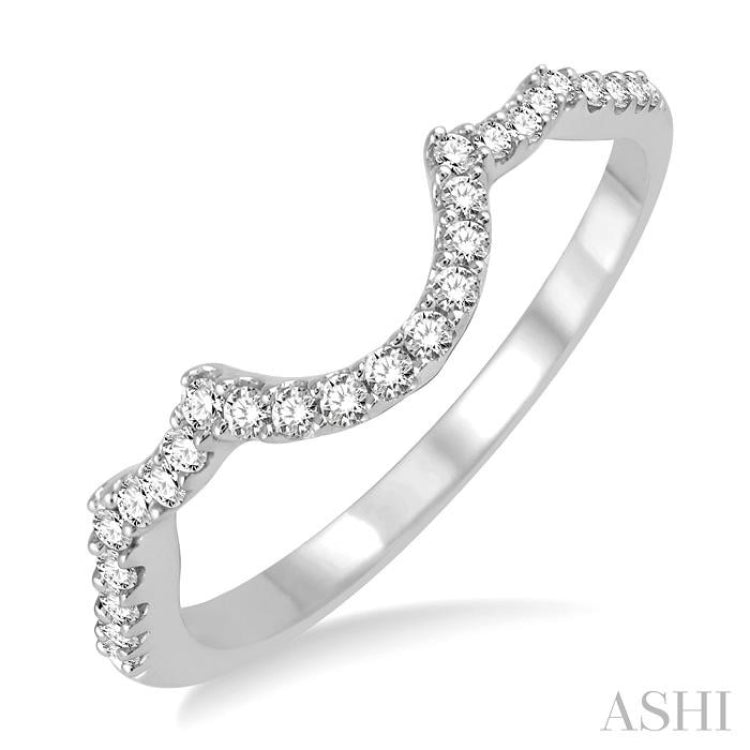 1/5 Ctw Round Cut Diamond Wedding Band in 14K White Gold 1/5 Ctw Round Cut Diamond Wedding Band in 14K White Gold