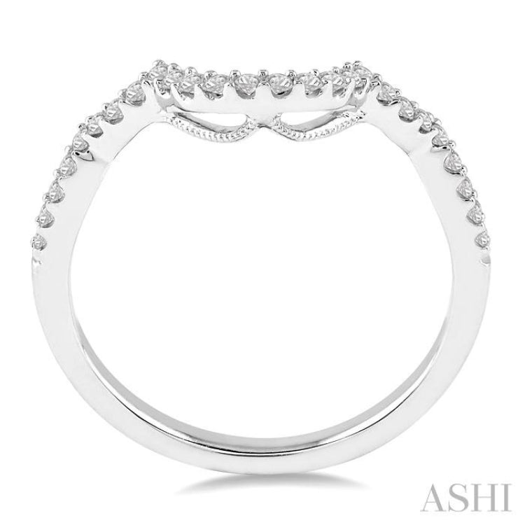 1/5 Ctw Round Cut Diamond Wedding Band in 14K White Gold 1/5 Ctw Round Cut Diamond Wedding Band in 14K White Gold