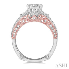 1 ctw Diamond Lovebright Engagement Ring in 14K White and Rose Gold 1 ctw Diamond Lovebright Engagement Ring in 14K White and Rose Gold