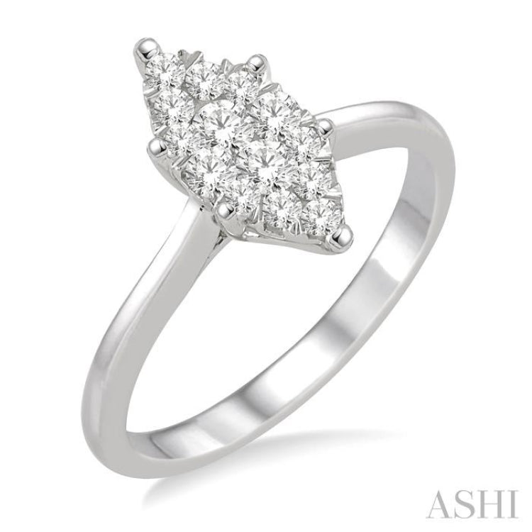 1/3 ctw Marquise Shape Diamond Lovebright Ring in 14K White Gold 1/3 ctw Marquise Shape Diamond Lovebright Ring in 14K White Gold