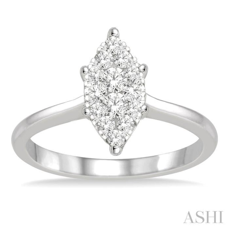 1/3 ctw Marquise Shape Diamond Lovebright Ring in 14K White Gold 1/3 ctw Marquise Shape Diamond Lovebright Ring in 14K White Gold
