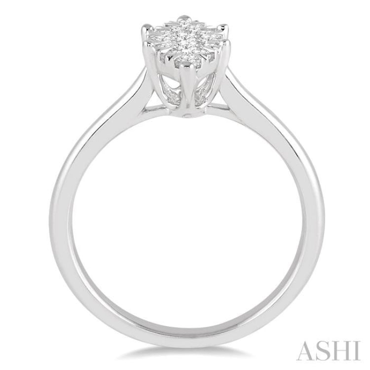 1/3 ctw Marquise Shape Diamond Lovebright Ring in 14K White Gold 1/3 ctw Marquise Shape Diamond Lovebright Ring in 14K White Gold