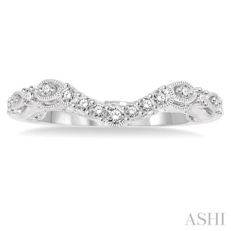 1/5 Ctw Round Cut Diamond Wedding Band in 14K White Gold 1/5 Ctw Round Cut Diamond Wedding Band in 14K White Gold