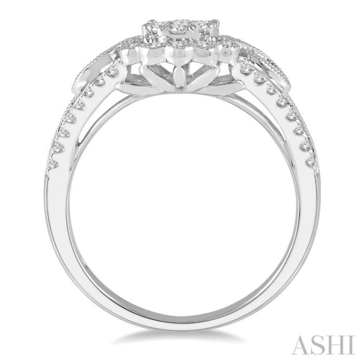 3/4 ctw Diamond Lovebright Engagement Ring in 14K White Gold 3/4 ctw Diamond Lovebright Engagement Ring in 14K White Gold