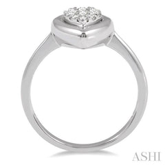 1/3 Ctw Pear Shape Diamond Lovebright Ring in 14K White Gold 1/3 Ctw Pear Shape Diamond Lovebright Ring in 14K White Gold