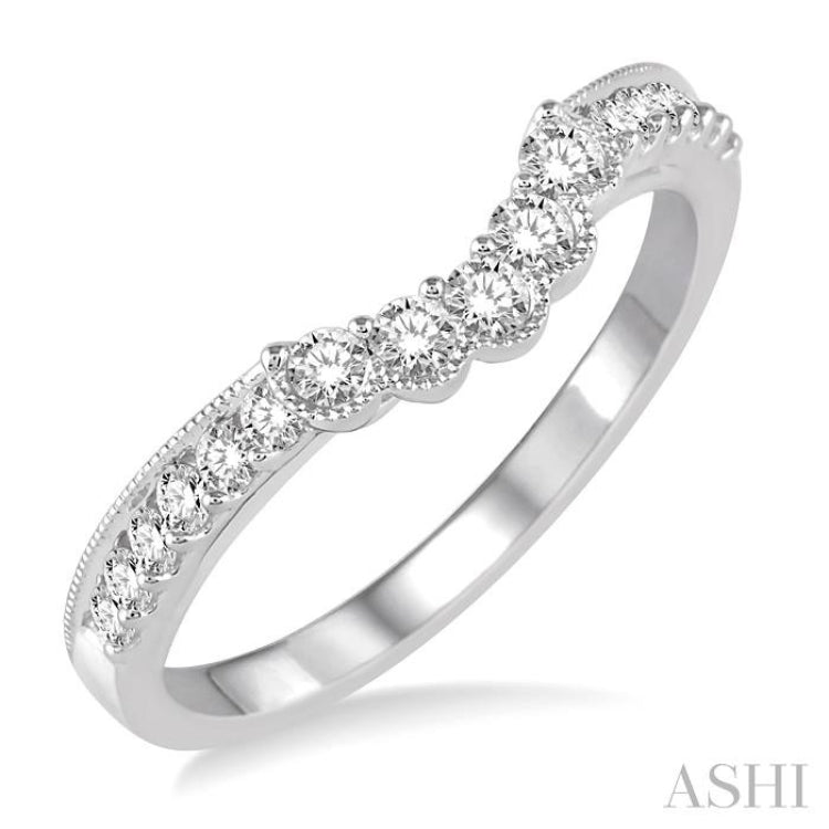 1/3 ctw Round Cut Diamond Wedding Band in 14K White Gold 1/3 ctw Round Cut Diamond Wedding Band in 14K White Gold