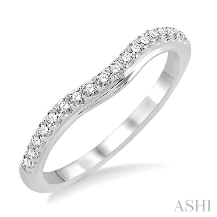 1/4 ctw Round Cut Diamond Wedding Band in 14K White Gold 1/4 ctw Round Cut Diamond Wedding Band in 14K White Gold
