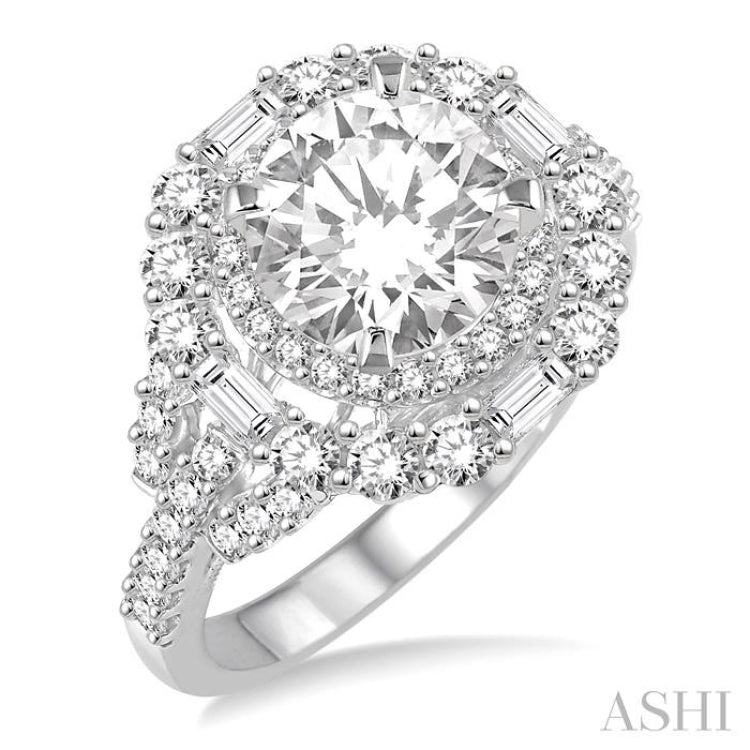 1 1/4 ctw Diamond Semi-mount Engagement Ring in 14K White Gold 1 1/4 ctw Diamond Semi-mount Engagement Ring in 14K White Gold