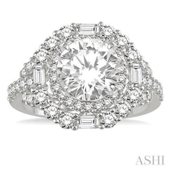 1 1/4 ctw Diamond Semi-mount Engagement Ring in 14K White Gold 1 1/4 ctw Diamond Semi-mount Engagement Ring in 14K White Gold