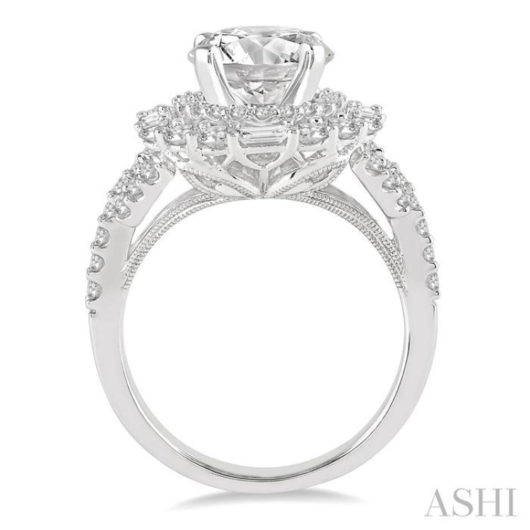 1 1/4 ctw Diamond Semi-mount Engagement Ring in 14K White Gold 1 1/4 ctw Diamond Semi-mount Engagement Ring in 14K White Gold
