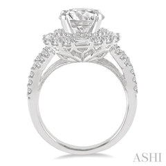1 1/4 ctw Diamond Semi-mount Engagement Ring in 14K White Gold 1 1/4 ctw Diamond Semi-mount Engagement Ring in 14K White Gold