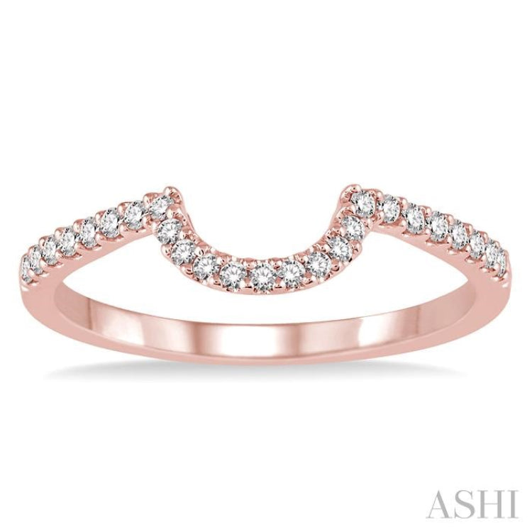 1/5 ctw Round Cut Diamond Wedding Band in 14K Rose Gold 1/5 ctw Round Cut Diamond Wedding Band in 14K Rose Gold