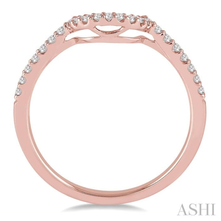 1/5 ctw Round Cut Diamond Wedding Band in 14K Rose Gold 1/5 ctw Round Cut Diamond Wedding Band in 14K Rose Gold