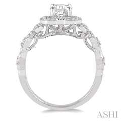 1/4 Ctw Lattice Semi-Mount Round Cut Diamond Engagement Ring in 14K White Gold 1/4 Ctw Lattice Semi-Mount Round Cut Diamond Engagement Ring in 14K White Gold