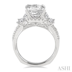 7/8 Ctw Diamond Semi-mount Engagement Ring in 14K White Gold 7/8 Ctw Diamond Semi-mount Engagement Ring in 14K White Gold