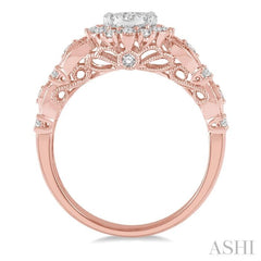 3/4 ctw Diamond Lovebright Ring in 14K Rose and White Gold 3/4 ctw Diamond Lovebright Ring in 14K Rose and White Gold