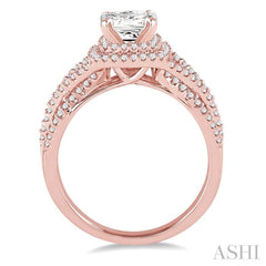 5/8 ctw Diamond Semi-mount Engagement Ring in 14K Rose Gold 5/8 ctw Diamond Semi-mount Engagement Ring in 14K Rose Gold