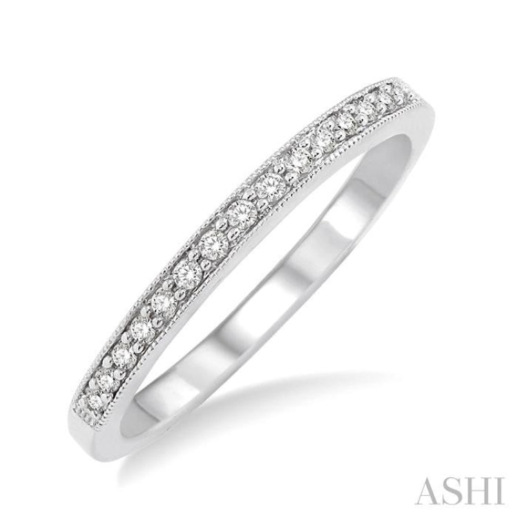 1/6 Ctw Round Cut Diamond Wedding Band in 14K White Gold 1/6 Ctw Round Cut Diamond Wedding Band in 14K White Gold