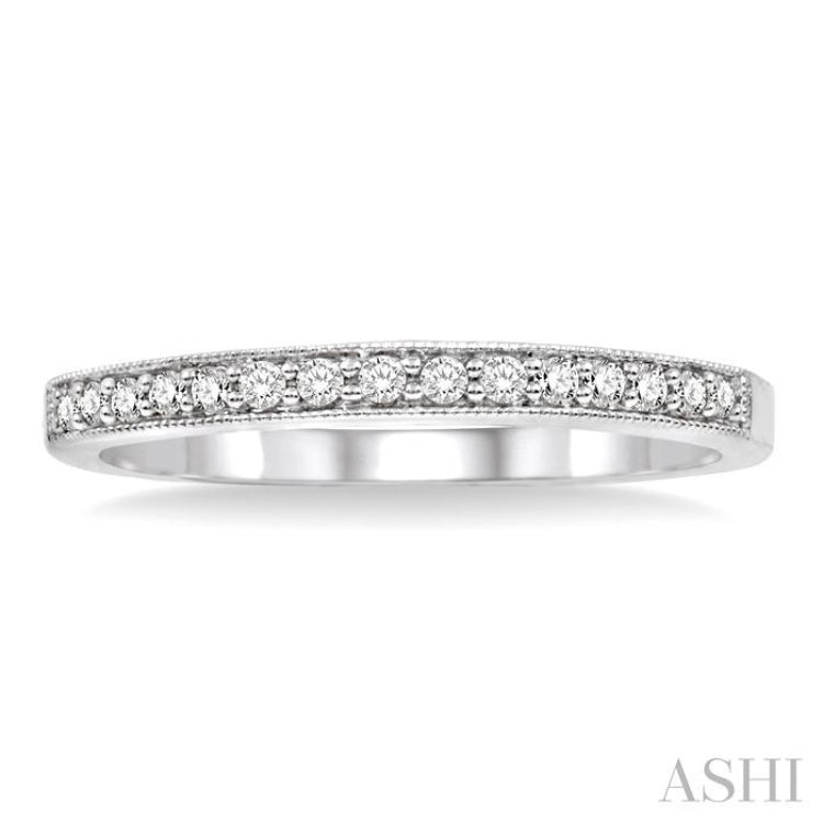 1/6 Ctw Round Cut Diamond Wedding Band in 14K White Gold 1/6 Ctw Round Cut Diamond Wedding Band in 14K White Gold