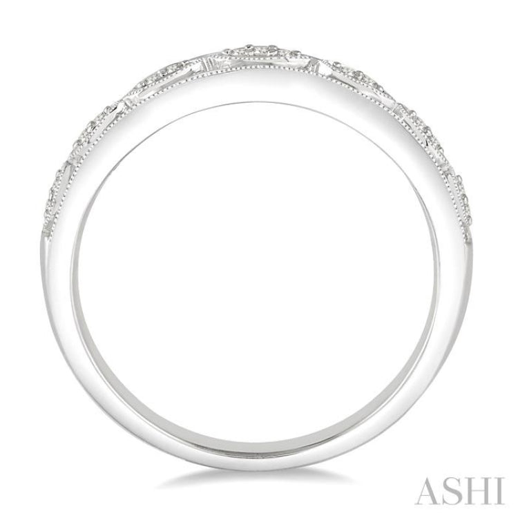 1/20 Ctw Round Cut Diamond Wedding Band in 14K White Gold 1/20 Ctw Round Cut Diamond Wedding Band in 14K White Gold