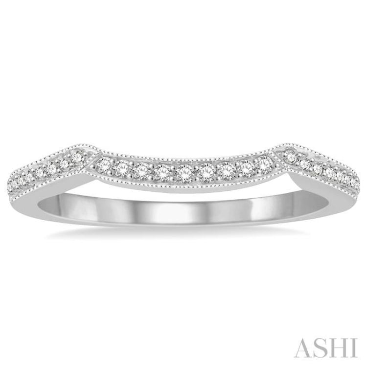 1/6 ctw Round Cut Diamond Wedding Band in 14K White Gold 1/6 ctw Round Cut Diamond Wedding Band in 14K White Gold