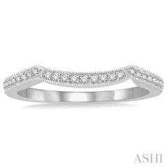 1/6 ctw Round Cut Diamond Wedding Band in 14K White Gold 1/6 ctw Round Cut Diamond Wedding Band in 14K White Gold